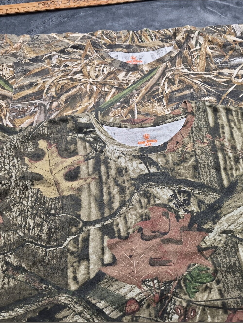 Game Winner Lot Mens 3XL Camouflage Short Sleeve T Shirt Casual Outdoor 2pcs
